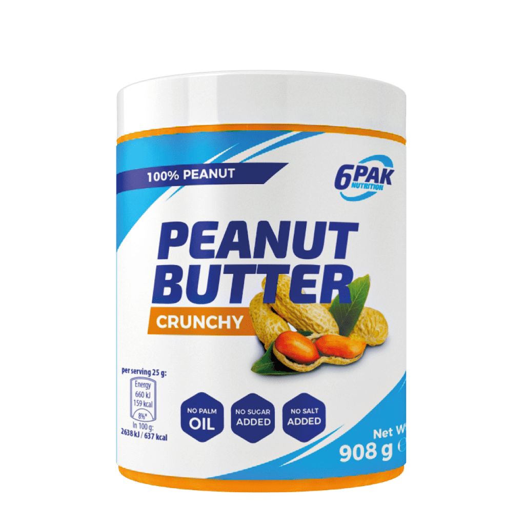 Manteiga de Amendoim Crocante 908g – 6Pak Nutrition
