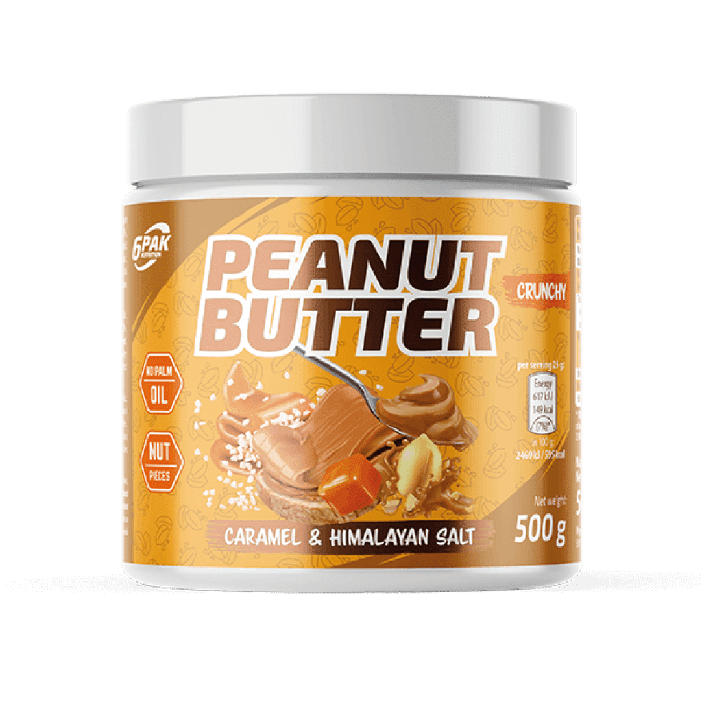 Manteiga de Amendoim Crocante c/ Caramelo e Sal dos Himalaias 500g – 6PAK Nutrition